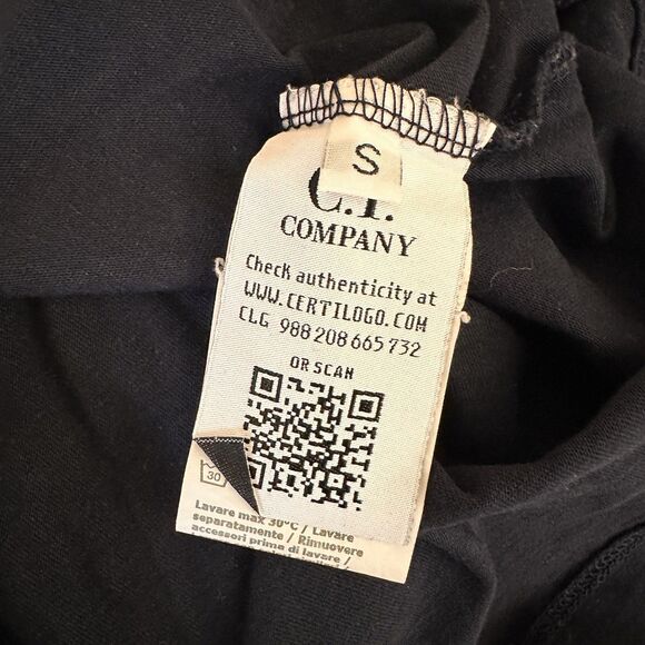 C.P. Company Box Logo T-Shirt Blue Size SMALL Mens - Picture 6 of 7